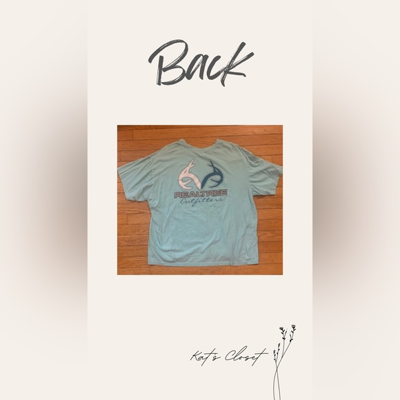 Women’s RealTree Baby Blue Comfort Tee - Picture 3 of 3